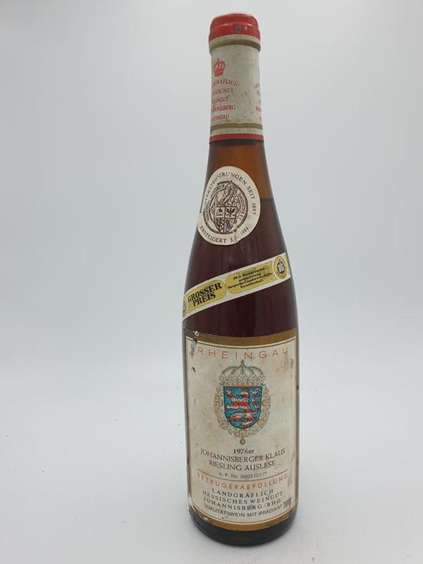 Landgräflich Hessiches Weingut Johannisberg 'Prinz von Hessen' - Johannisberger Klaus Riesling Auslese Versteigerungswein 1976