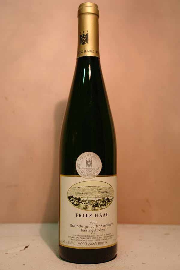 Fritz Haag - Brauneberger Juffer-Sonnenuhr Riesling Lange Auslese Goldkapsel Versteigerungswein 2006 #15