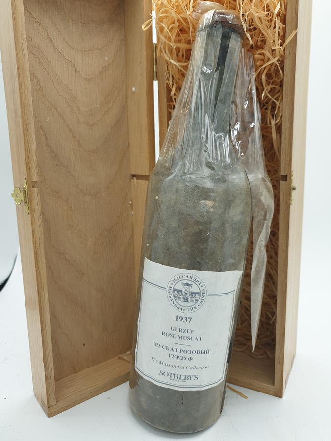 Massandra Collection Gurzuf Rosé Muscat Massandra Crimea Ukraine 1937 with wooden box