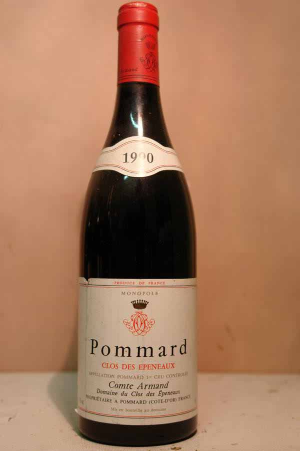 Domaine des Epeneaux Comte Armand - Pommard 1er Cru 'Clos des Epeneaux' Monopole 1990