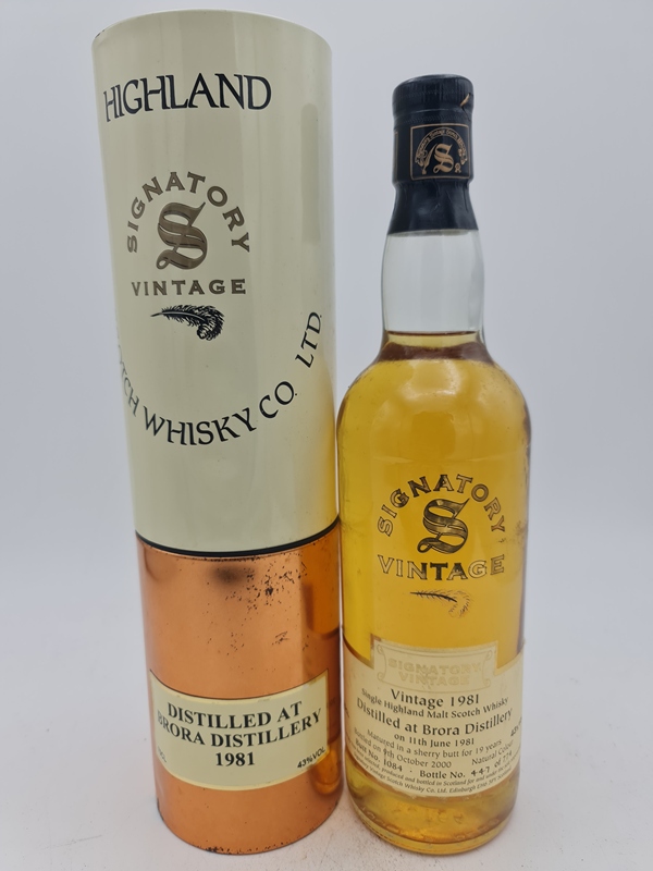 Brora 1981 19 Years Old bottled 2000 Highland Single Malt Scotch Whisky Signatory Vintage Vintage Collection cask 1084 43% alc by with OC