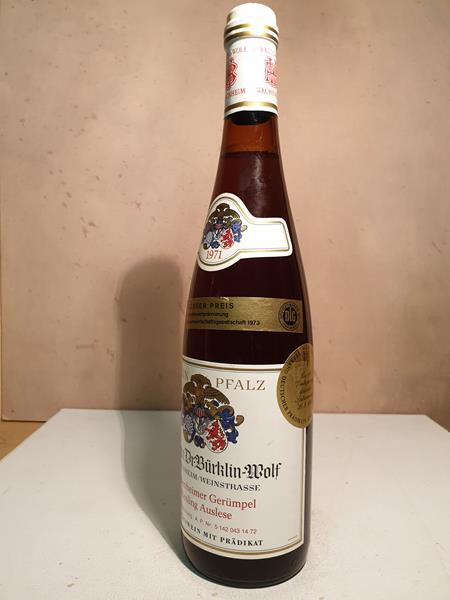 Dr. Bürklin Wolf - Wachenheimer Gerümpel Riesling Auslese Versteigerungswein 1971