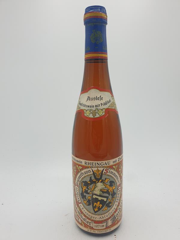 Freiherr Langenwerth von Simmern - Rauenthaler Baiken Riesling Auslese 1971 'Balz Collection'