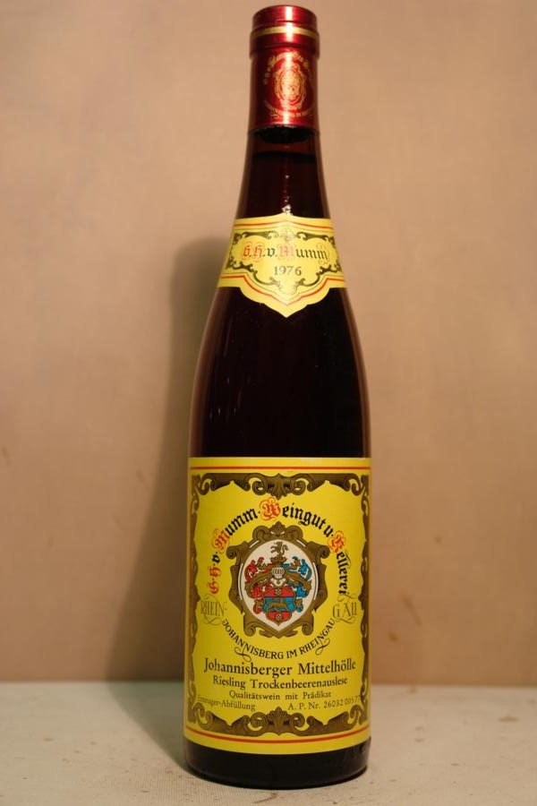 Mumm´sche Weinbaudomane - Johannisberger Mittelhölle Riesling Trockenbeerenauslese 1976