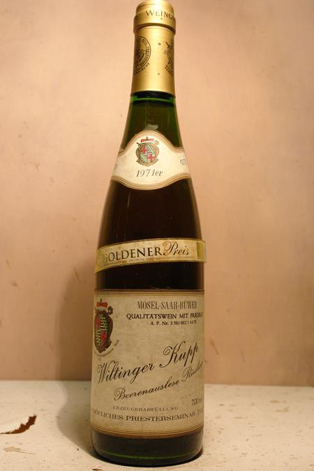 Bischöfliches Priesterseminar - Wiltinger Kupp Riesling Beerenauslese Goldkapsel 1971