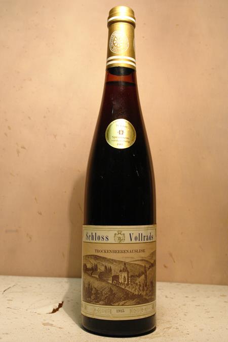 Schloss Vollrads - Riesling Trockenbeerenauslese Goldkapsel Versteigerungswein 'Bestes Fass' 1915