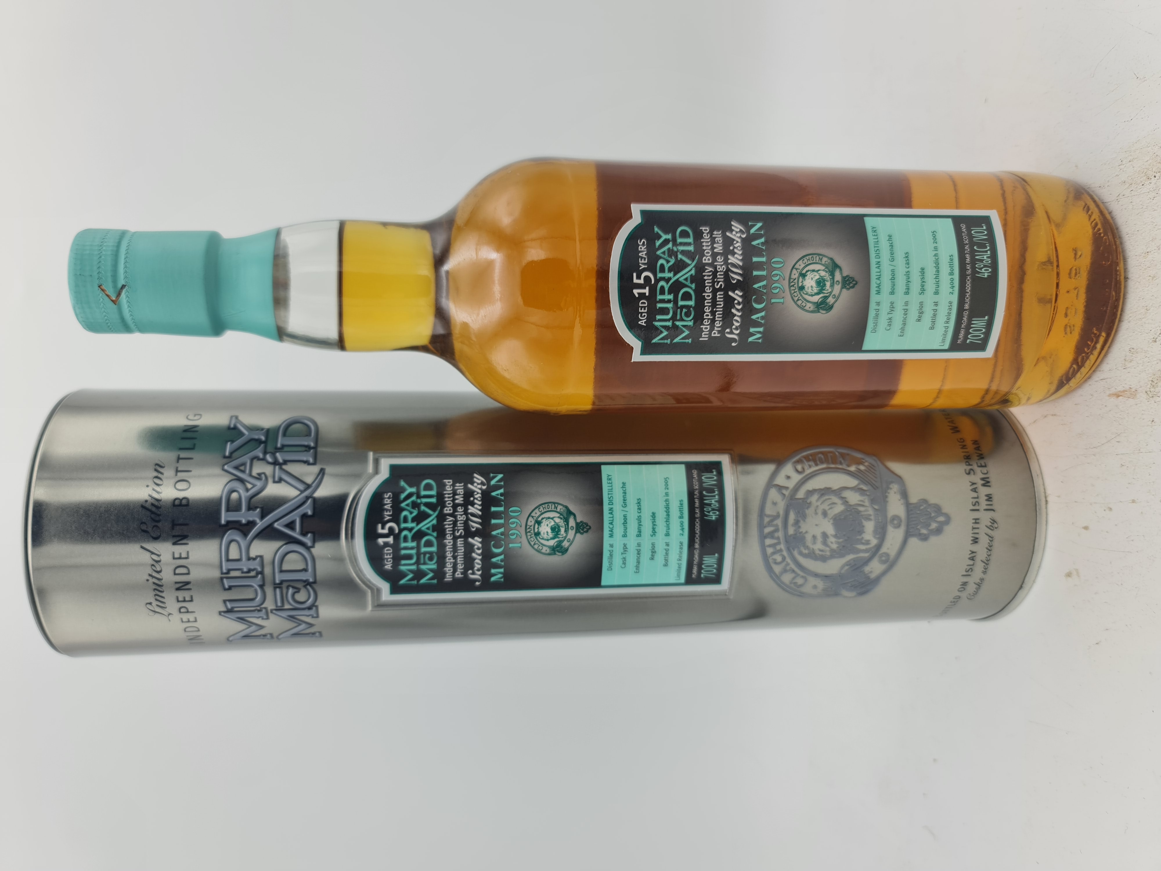 Macallan 1990 15 Years Old bottled 2005 Murray McDavid (MM) 46% alc by vol. 700ml with OC