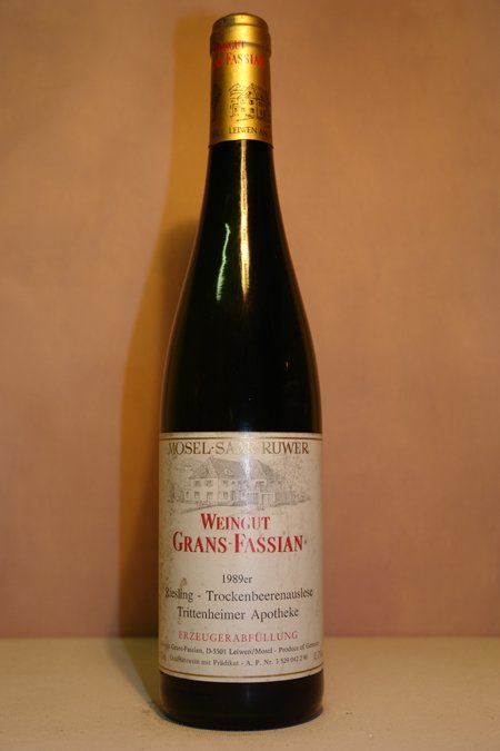 Grans-Fassian - Trittenheimer Apotheke Riesling Trockenbeerenauslese 1989