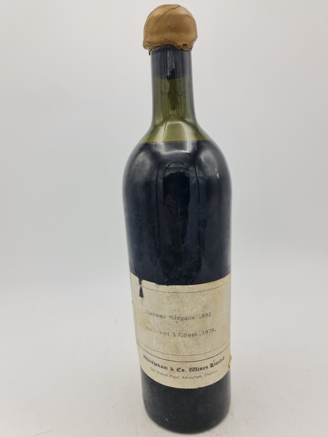 Château Margaux 1892 'recorked 17th Sept. 1979'