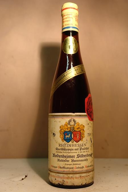 Oberstleutnant Liebrecht - Bodenheimer Silberberg Ruländer Beerenauslese Versteigerungswein 1971