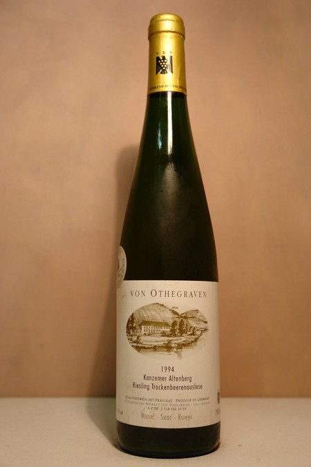 Von Othegraven - Kanzemer Altenberg Riesling Trockenbeerenauslese Goldkapsel Versteigerungswein 1994