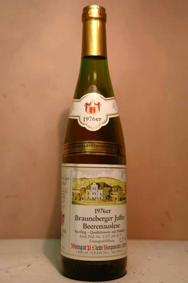 P. Licht-Bergweiler Prüm Erben - Brauneberger Juffer Riesling Beerenauslese Goldkapsel 1976 'ex Estate treasure chamber 2015'