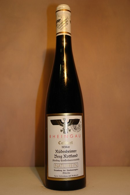 Hessische Staatsweingüter Kloster Eberbach - Rüdesheimer Berg Rottland Riesling Trockenbeerenauslese Versteigerungswein 1938