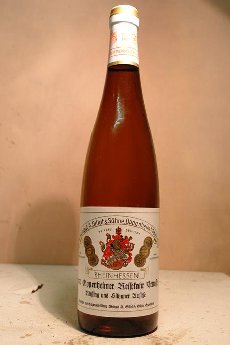 Weingut A.Gillot & Söhne - Oppenheimer Reisekahr Terrasse Riesling und Silvaner Auslese 1957