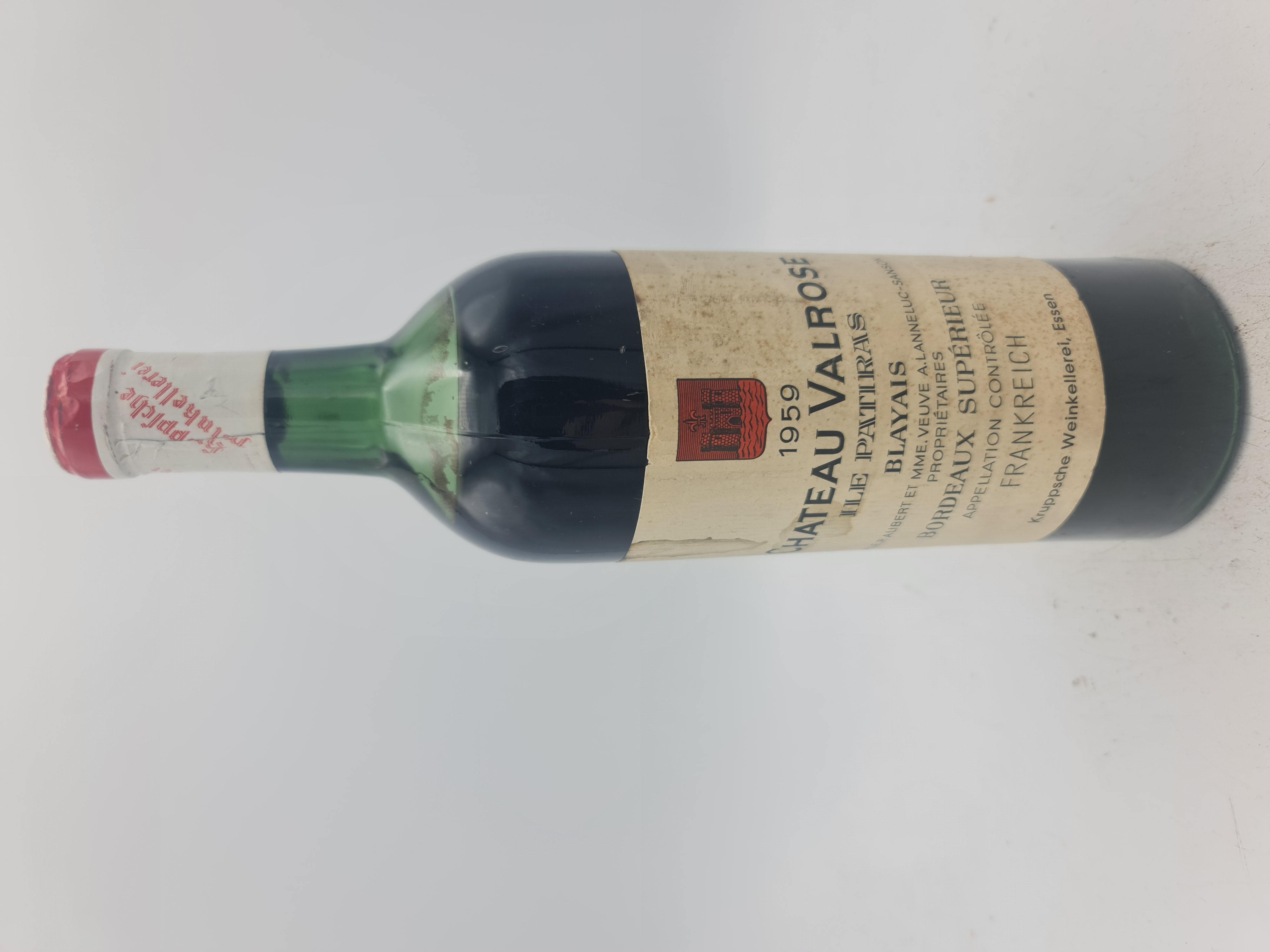 Château Valrose Ile Patiras Blayais Bordeaux Superieur 1959