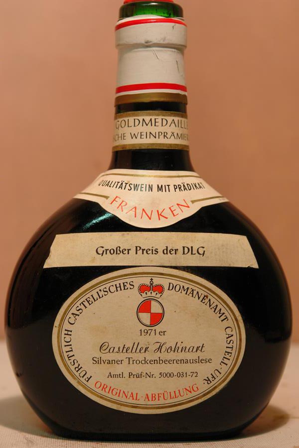 Fürstlich Castell´sches Domänenamt - Casteller Hohnart Silvaner Trockenbeerenauslese 1971 375ml