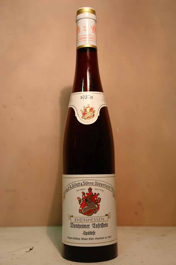 Weingut A.Gillot & Söhne - Dienheimer Tafelstein Spätlese 1937