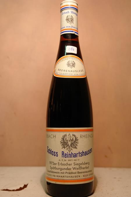 Schloss Reinhartshausen - Erbacher Siegelsberg Spätburgunder Weissherbst Beerenauslese 1973