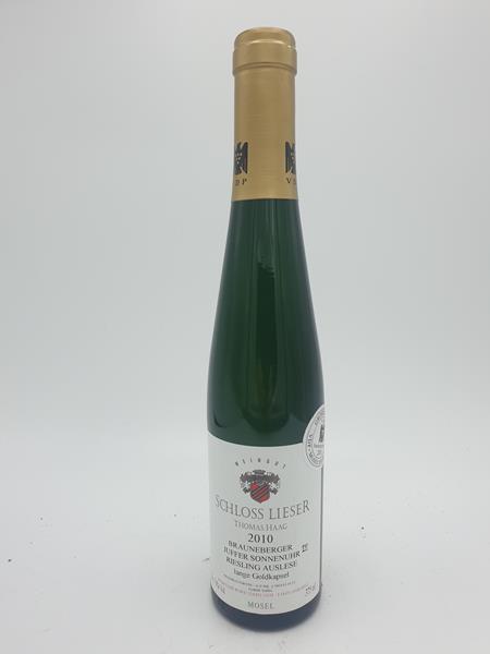 Schloss Lieser - Brauneberger Juffer-Sonnenuhr Riesling Auslese Lange Goldkapsel Versteigerungswein 2010 375ml