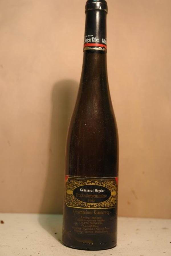 Gutsverwaltung Geheimrat J. Wegeler Deinhard - Geisenheimer Kläuserweg Riesling Trockenbeerenauslese 1993 500ml