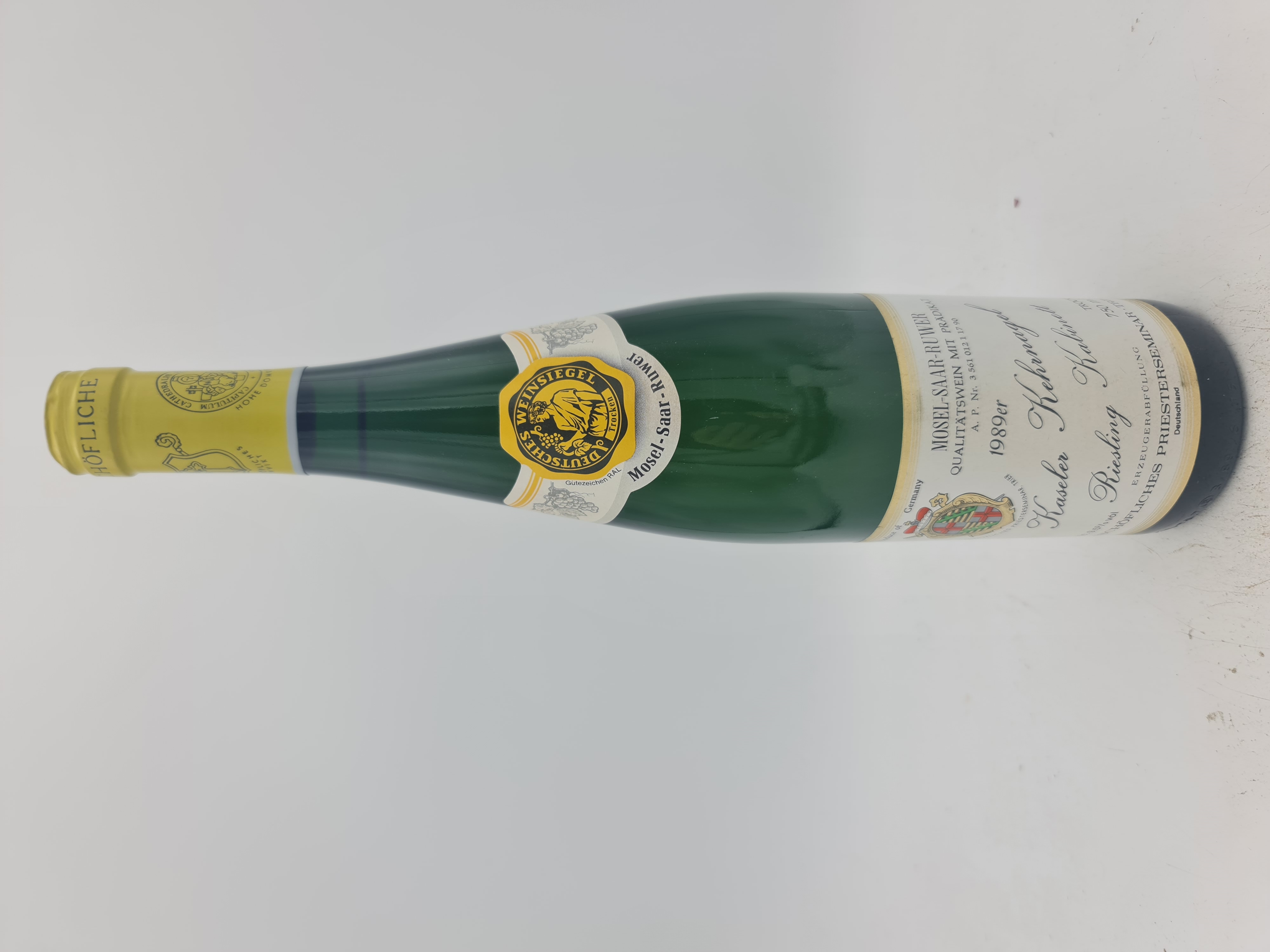 Bischöfliches Priesterseminar - Kaseler Kehrnagel Riesling kabinett trocken dry 1989