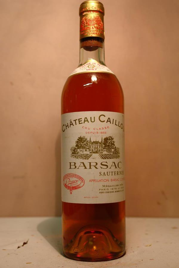 Château Caillou 'Creme de Tete' Sauternes 1947