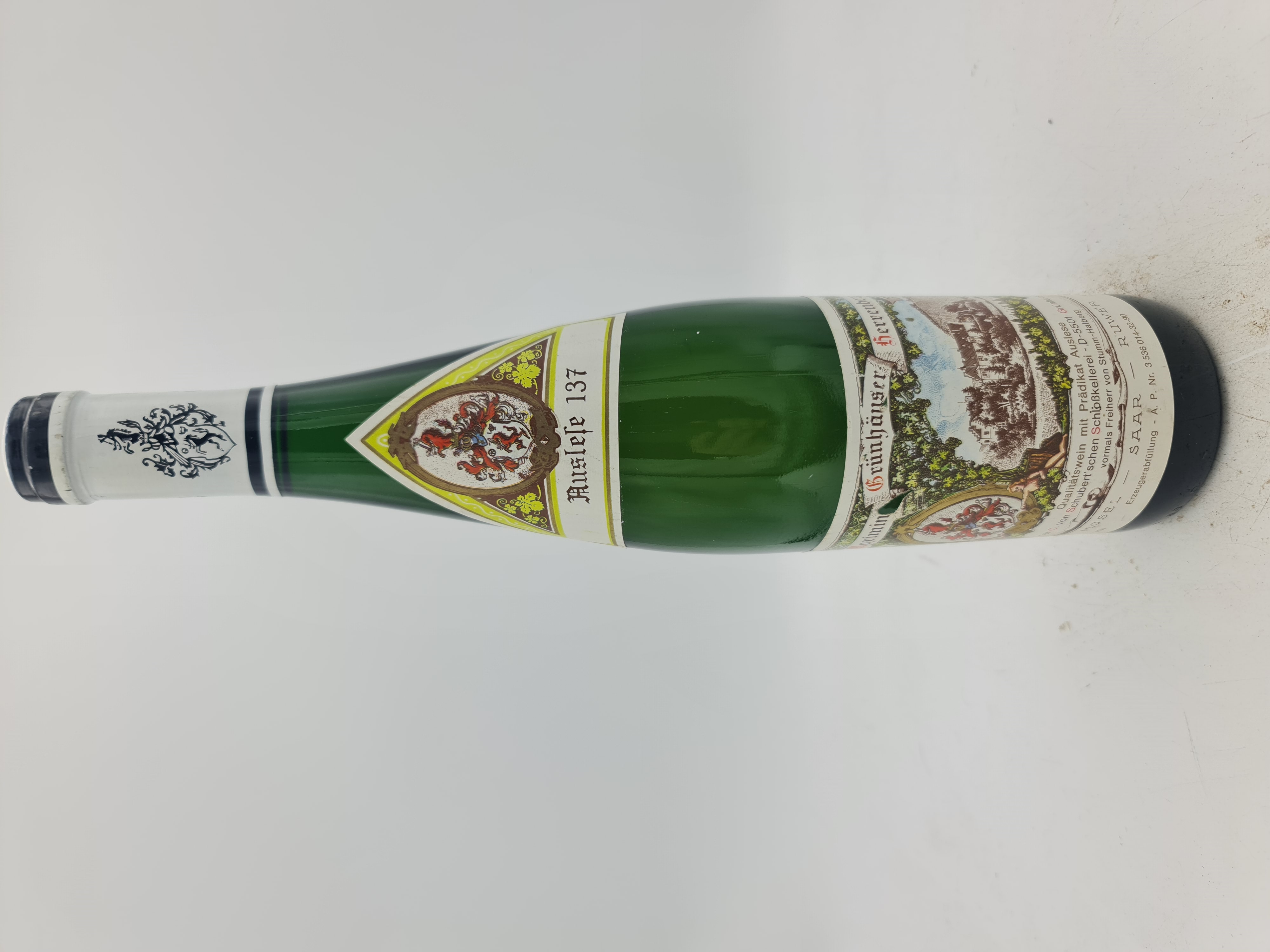 C. von Schubertsche Schlosskellerei Maximin Grünhäuser Herrenberg Riesling Auslese N°137 1989