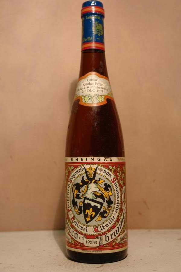 Freiherr Langwerth von Simmern - Erbacher Marcobrunn Riesling Edelbeerenauslese Cabinet 1967