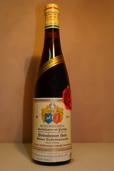 Oberstleutnant Liebrecht - Bodenheimer Hoch Silvaner Trockenbeerenauslese 1971