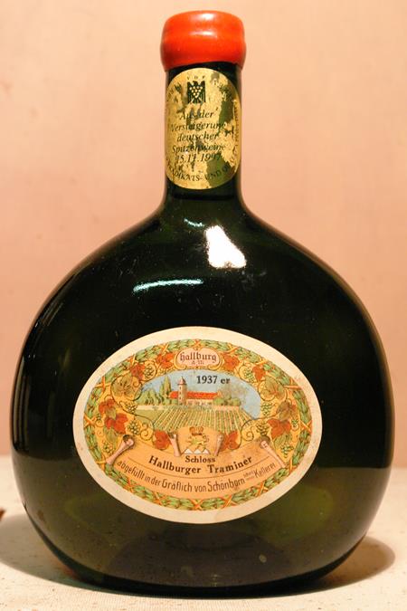 Graf von Schönborn - Schloss Hallburger Traminer Versteigerungswein 1937