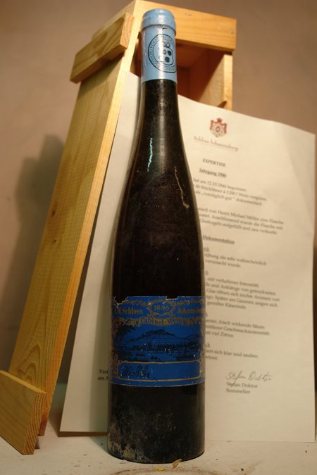 Schloss Johannisberg - Riesling 1846 blaues Etikett Ex Bibliotheca subterranea