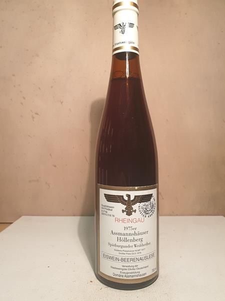 Hessische Staatsweingüter Kloster Eberbach - Assmannshäuser Höllenberg Spätburgunder Weissherbst Eiswein-Beerenauslese Versteigerungswein 1975