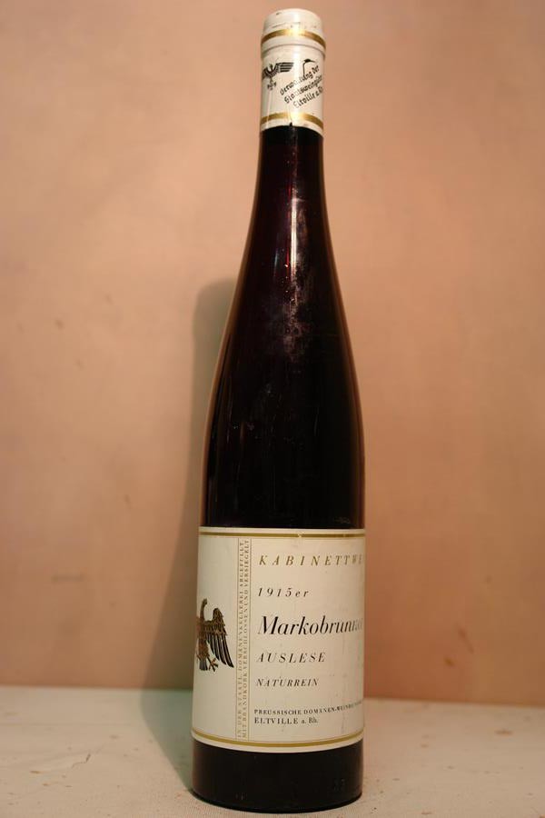 Königlich Preuss. Domänenkellerei - Markobrunner Riesling Auslese naturrein Kabinettwein 1915