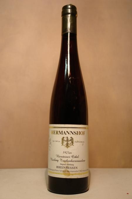 Hermann Franz Schmittsches Weingut Hermannshof - Niersteiner Orbel Riesling Trockenbeerenauslese 1925