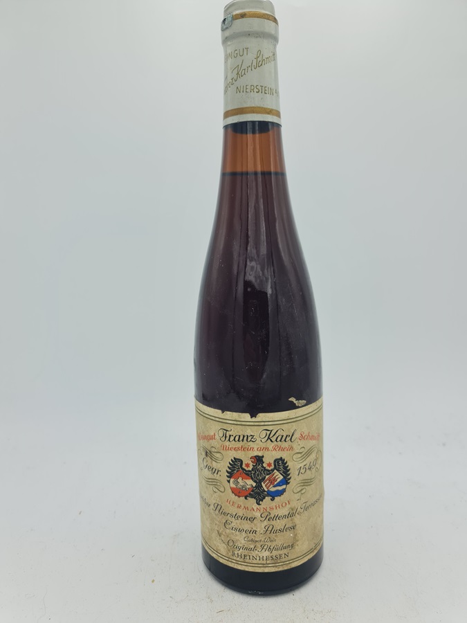 Hermann Franz Schmittsches Weingut Hermannshof - NIesteiner Pettental Terrassen Riesling Eiswein Auslese Cabinet 1965