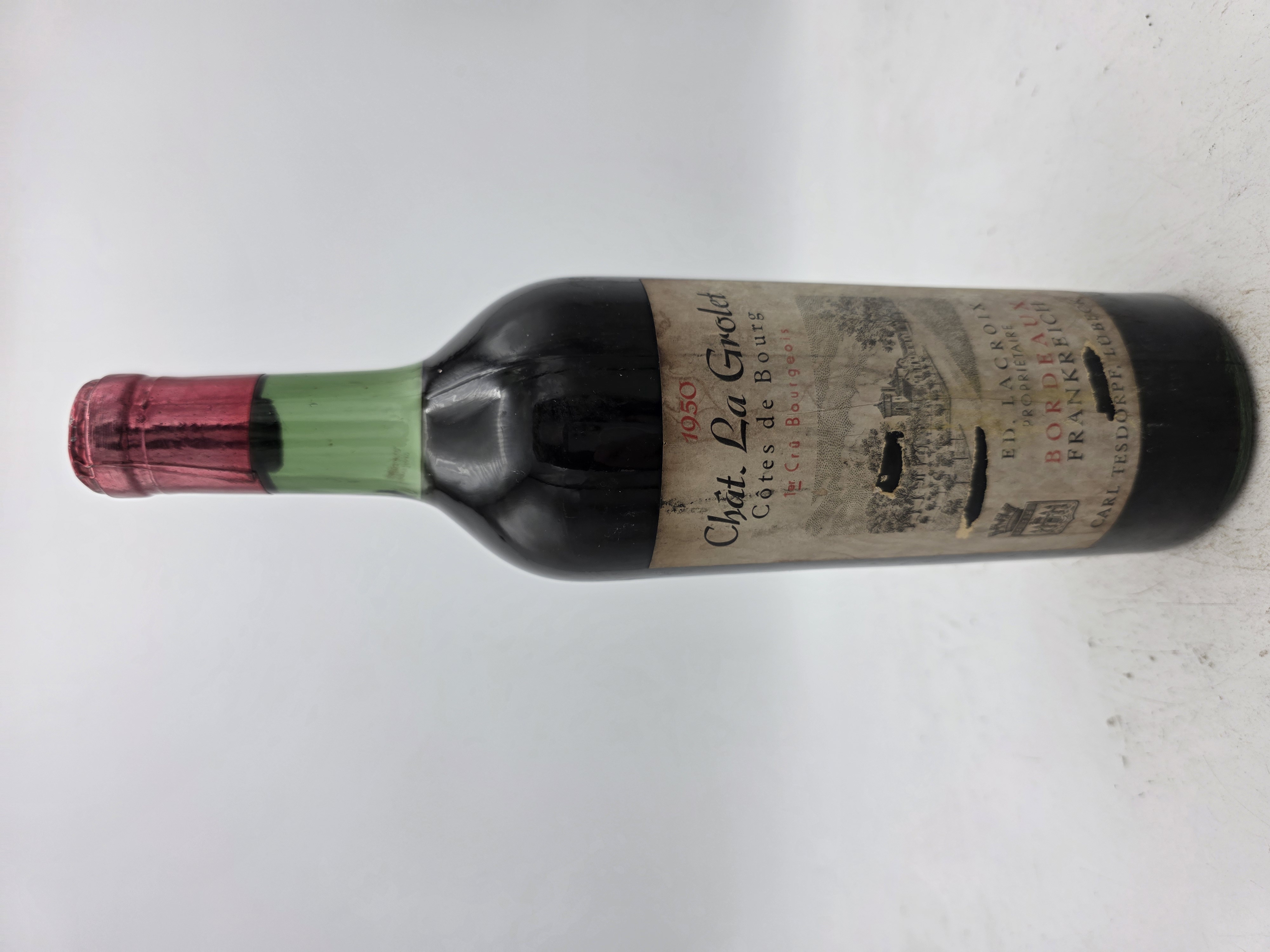 Château La Grolet Côtes de Bourg cru bourgeois 1950