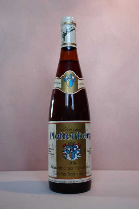 Reichsgraf von Plettenberg - Winzenheimer Rosenheck Riesling Beerenauslese 1976