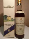 Macallan 1974 - Single Highland Malt Whisky distilled 1974 bottled in 1992 18 years old 43% alc. 75cl Sherry Wood with OC