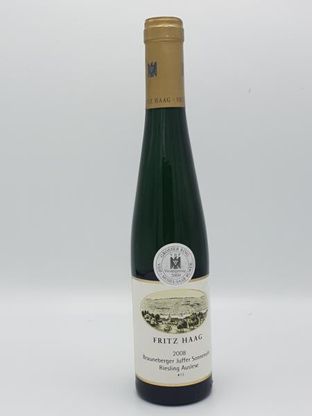Fritz Haag  - Brauneberger Juffer-Sonnenuhr Riesling Auslese Goldkapsel Versteigerungswein 2008 N13 375ml