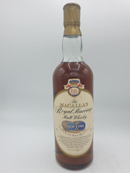 Macallan - Royal Marriage 1948 & 1961 Single Highland Malt Whisky bottled 1981 43% by vol. alc. 70cl 'Celebrate the marriage of The Prince of Wales to Lady Diana Spencer'