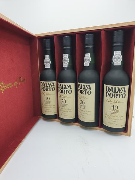 C. DA Silva Dalva Port 100 Years Old Port Wines 10YO 20 YO 30YO 40Yo each 375ml with Present Box NV
