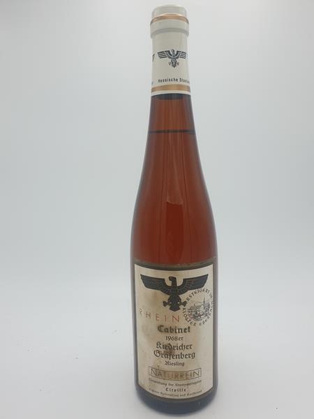 Hessische Staatsweingter Kloster Eberbach - Kiedricher Grfenberg Riesling Cabinet naturrrein Versteigerungswein 1968