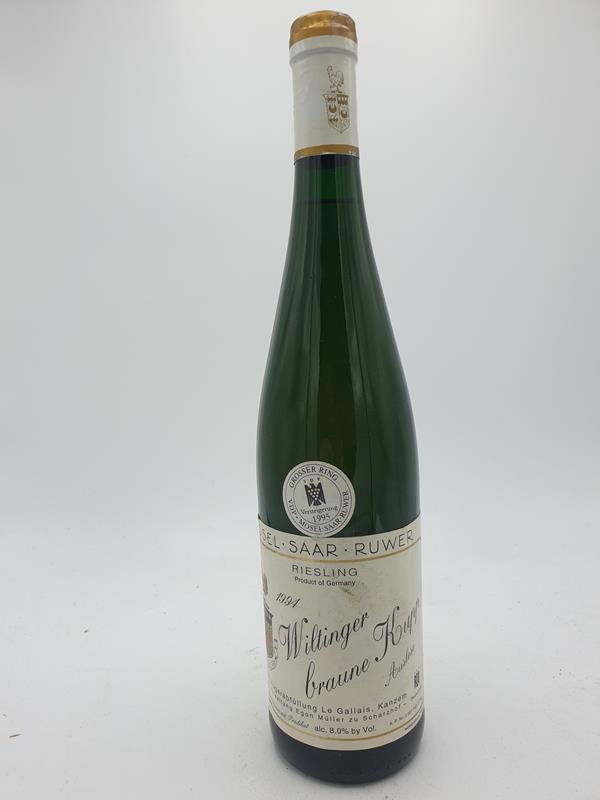 Le Gallais 'Egon Mller zu Scharzhof ' - Wiltinger braune Kupp Riesling Auslese Versteigerungswein 1994