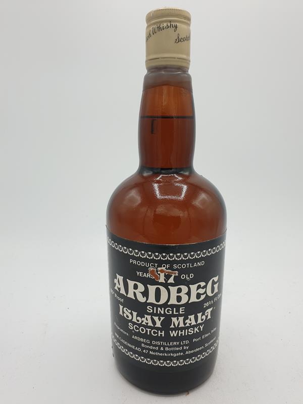 Ardbeg 17 Years Old  Single Islay Malt Whisky 80° Proof 46% alc by vol 70cl pre 1977 filling