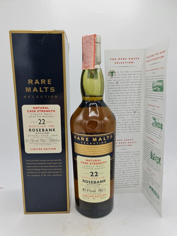 Rosebank 1981 22 Years Old Rare Malts Selection 61.1% distilled 1981 bottled 2004 in OC RARE MALTS SELECTION