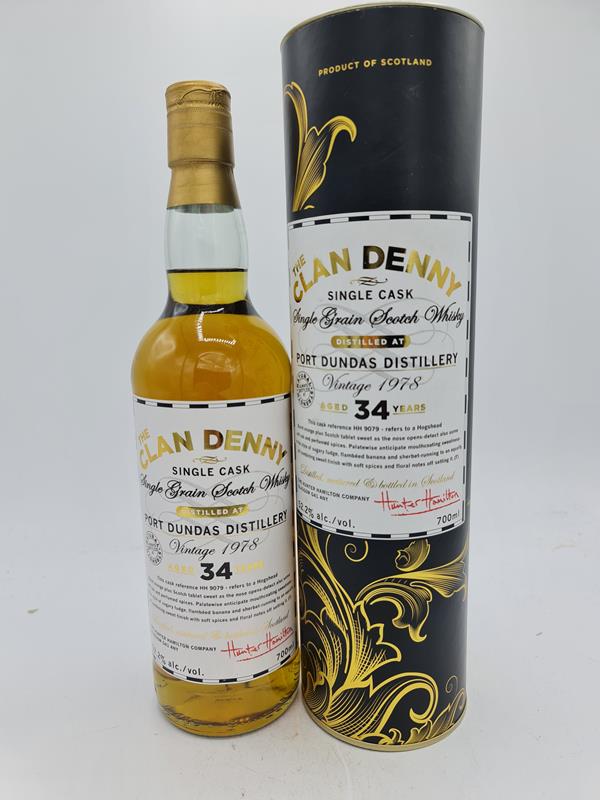 North of Scotland Distillery 1978 Clan Denny Single Cask Single Grain Scotch Whisky 34 years old 52.2% by vol. 75cl with Box