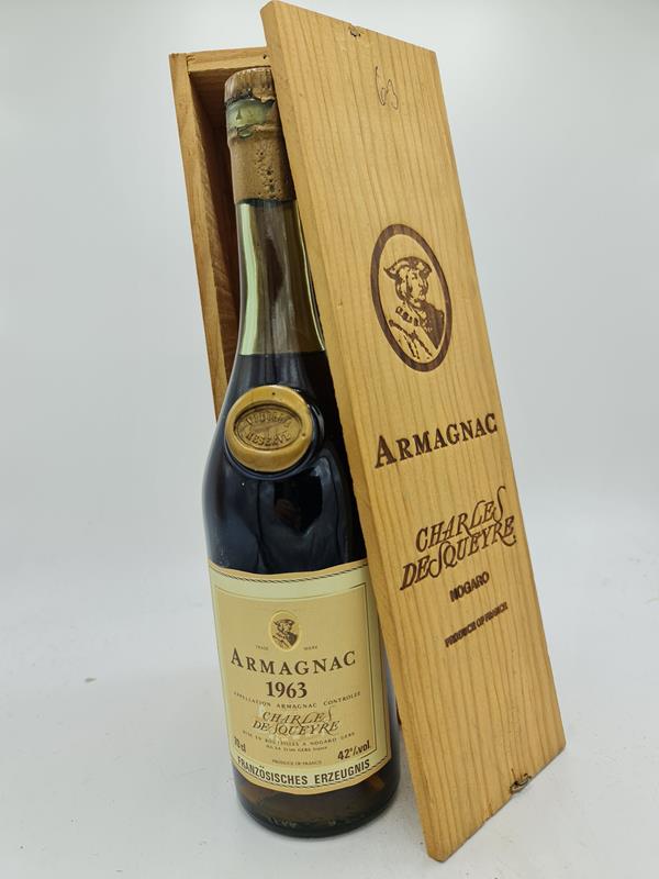 Charles De Squeyre - Armagnac 1963 40% alc. by vol. 70cl with wooden box