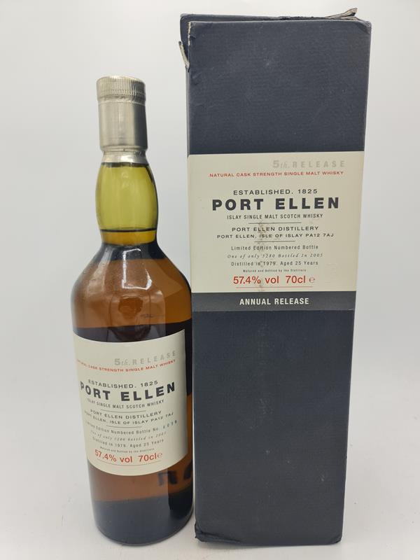 Port Ellen 5th Release 25 Years Old 1979 bottled 2005 Diageo Special Releases 57.4% alc by vol. 700ml