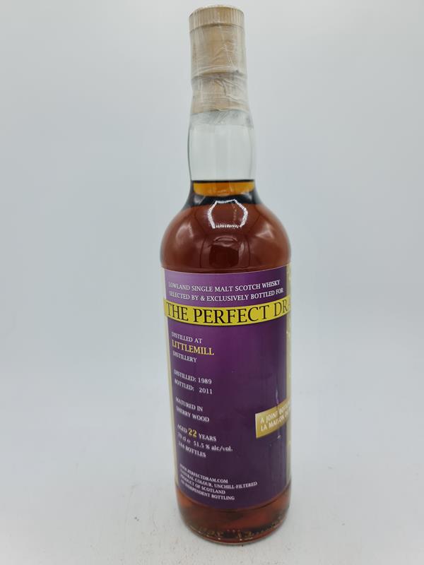 Littlemill 1989 22 Years old bottled 2011 The Whisky Agency Perfect Dram 51,5% 700ml alc by vol 