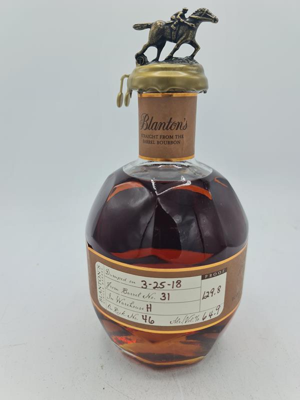 Blanton's Straight from the Barrel bottled 2018 129,8 Proof 64,9% alc by vol NV